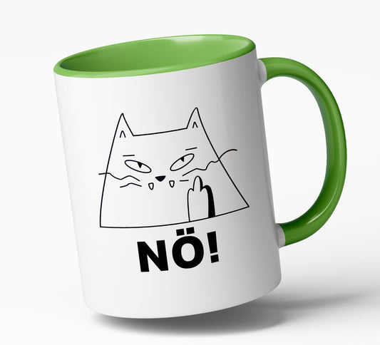 Spruch-Tasse "Katze - Nö!" - Spülmaschinenfest- das ideale Geschenk